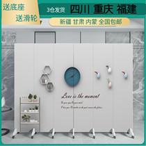 Screen partition office living room wall bedroom shelter Hotel light luxury simple modern folding mobile home art
