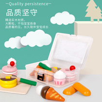 Wooden children boys and girls fun house fruit dessert vegetable Chile fruit and vegetable Chile toys