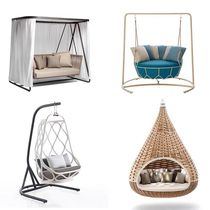 Leisure Net red hanging chair outdoor swing single double rocking chair Birds Nest terrace lazy scenic area sunscreen resort furniture
