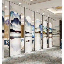 Hotel activity partition wall hotel box banquet hall folding mobile screen push-pull hanging track soundproof partition wall