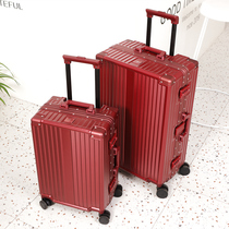 Dream traveler red wedding suitcase dowry box universal wheel password suitcase female dowry luggage case