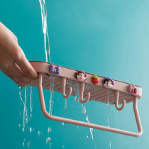 Toilet drain soap shelf creative hole-free wall-mounted cartoon soap box Bathroom strong suction cup