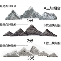 Snowwave stone slice combination landscape landscape stone original stone Taishan stone withered landscape Courtyard New Chinese garden landscape wall