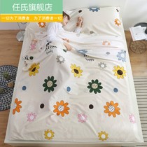 Cotton encrypted travel sleeping bag summer thin double bed sheet quilt single pillowcase quilt cover 2 three-piece non-disposable