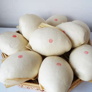 山东馒头胶东特产传统手工老面莲子饽饽馍馍面食5斤包邮12个