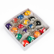 Billiards keychain pendant 2 5cm pool black eight balls keychain gift jewelry billiard accessories