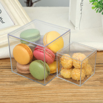 Happy candy box square plastic transparent food grade snack biscuit storage box plastic gift box high grade jewelry box