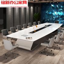 Baking Varnish Conference Table Long Table Minimalist Modern Furnishings Large Improvised Negotiating Table Meeting Room Desk Chair Combinations