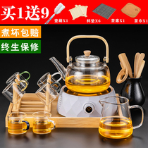 Electric pottery stove tea set tea maker cooking tea stove high temperature resistant glass tea set household kettle cooking teapot