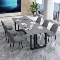 Light Extravagant Nordic Rock Board Meeting Table Long Table Minima Modern Desk Computer Desk Long Bar Table Large Desk Bench Worktop Table