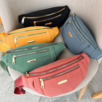 Waist bag womens small bag trendy bag mini sports Messenger backpack womens bag new nylon Oxford cloth chest bag shoulder bag