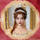 Small things to share Belle's gilt crown-exquisite French elegance-floral enamel golden crown