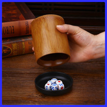 Bamboo and wood sieve Cup sieve tube KTV Dice Cup bar home shake tube Net red dice roll cup set swing Cup