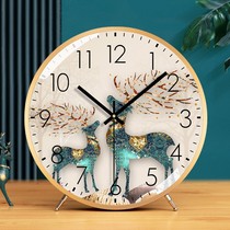 Light luxury clock desk clock table clock living room placed home desktop modern sitting clock simple pendulum clock ornaments