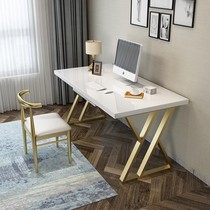 Solid Wood computer desk desktop modern simple home study desk bedroom white paint light luxury desk and chair combination