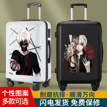 Japanese anime suitcase male student password trolley case 20 graffiti female small personality tide 24 inch suitcase 26
