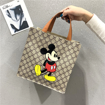 Childrens bag girl 2021 new large capacity shoulder bag Joker foreign style printed hand bag tide
