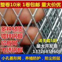Steel Plate Mesh Balcony Protective Fence Rhomboid Aluminum Plate Mesh Decoration Shield Anti-Bug Anti-Rat Small Hole Stainless Steel Plate Net