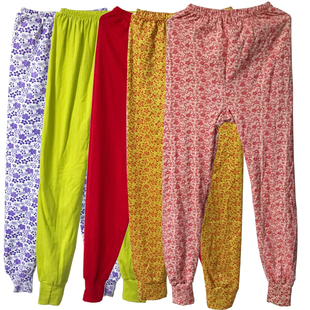 女士秋裤秋衣加肥加大纯棉宽松秋裤老式全棉高腰加长秋裤