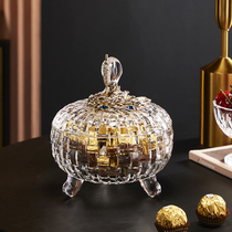 Northman transparent glass candy jar high foot food grade storage jar exquisite retro decorative storage jar ornaments