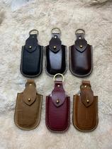 Headlayer cow leather car key bag men genuine leather universal brief approximately vertical mini waist trailer key protective sleeve