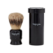 TruefittHill-UK Trophitt Super Badger Hair Portable Travel Shaving Brush Two Colors
