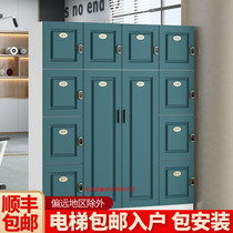 Wooden locker hairdressing shop storage cabinet beauty salon locker hanging wardrobe with lock yoga studio dormitory storage cabinet