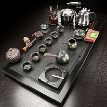 The whole piece of Wujin Stone Tea Plate Fully Automatic Integrated Ceramic Purple Sand Kung Fu Tea Set Household Tea Set Tea Sea