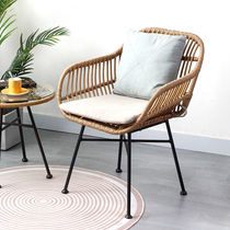 Balcony Fujii Chair Three Sets Outdoor Table And Chairs Modern Minima Casual Patio Outdoor Nordic Vines small tea table Composition