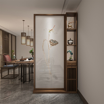 New Chinese style entrance screen shelf door living room block brake partition Toilet block through hall brake Household seat screen
