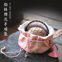 Ancient winter hand-warming stove charcoal incense machine pure copper sandalwood stove cloth bag copper hand stove incense burner