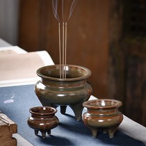 Chai burnt line incense insert aromatherapy furnace household indoor ceramic sandalwood Longquan Gao for Buddha incense incense burner large size
