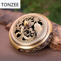 Pure copper incense burner large plate incense burner home indoor sandalwood incense burner large Xuande furnace agarwood incense burner creative ornaments
