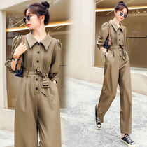 European high-end temperament professional jumpsuit tide 2021 autumn new womens fashion age slim leaner suit