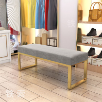 Soft bag cushion stool shoe stool fitting room clothing store low stool sofa bench rectangular sitting area bed stool