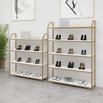 New simple light luxury shopping mall shoe store shoe rack floor-to-ceiling golden goods net red commercial shoe cabinet display shop display