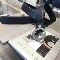  (BVL)Classic large round buckle men and women with the same belt belt 110Cm can be cut to give gifts