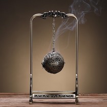 Hollow indoor back-flowing sachets imitation copper antique ball incense burners aromatherapy home agarwood sandalwood pan incense tea ceremony ornaments