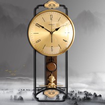 New Chinese watch and clock clock living room home fashion living room creative Zen-free quartz clock Nordic light luxury