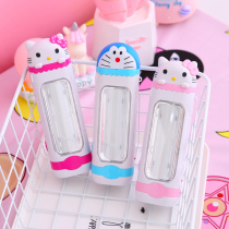 Childrens multi-function flashlight Small female cute portable student led bright light household night light charging cartoon