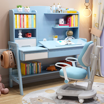 Desk children writing table and chairs suit bedroom minima home desk elementary school students can lift solid wood learning table