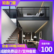 Chengdu steel structure floor slab construction attic cement two-story just mixed I-beam channel steel square steel welding platform stairs
