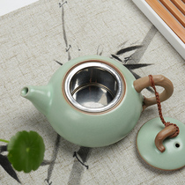 Ru kiln teapot filter liner can raise pieces of Ru porcelain ceramic small tea maker kung fu tea set single pot