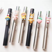 Small portable home mini flashlight Doctor nurse pupil pen light white and yellow dual light source rechargeable oral light