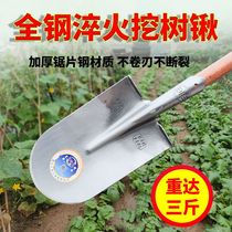 Tree digging shovel shovel manganese steel thickened all steel gardening shovel tree shovel root shovel narrow shovel garden shovel tree shovel