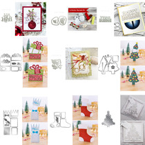Christmas gift box cutting template DIYcutting die greeting card album Scrapbook making tool