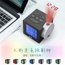 Emeite LED projection clock creative electronic clock student mute luminous bedroom bed thermometer projection alarm clock