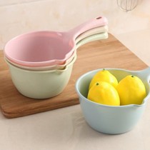 Childrens long handle water scoop Kitchen multi-purpose creative water spoon Plastic thickened baby bath spoon water scoop