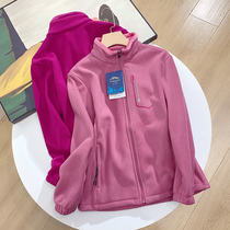Fine cotton soft double layer fleece jacket Outdoor Sports Womens warm jacket autumn and winter mountaineering cardigan