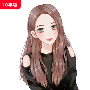 q版头像卡通真人形象二次元手绘设计定制作
